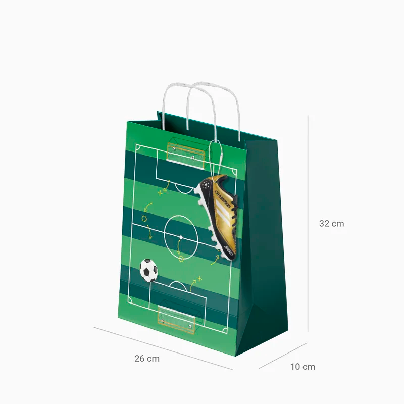 Inspiracion con Bolsas Regalo Mediana Cartón 26 x 10 x 32 cm Fútbol