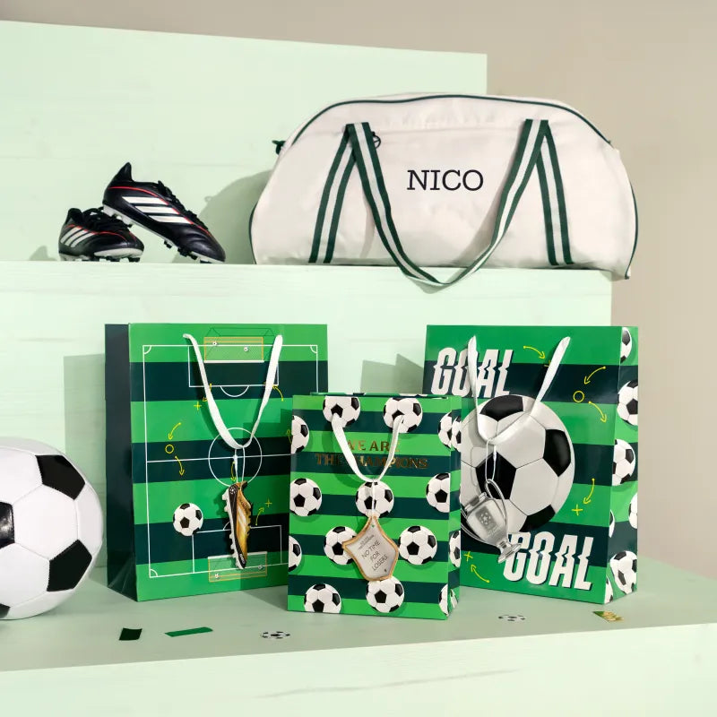 Medium Cardboard Gift Bags 26 x 10 x 32 cm Football