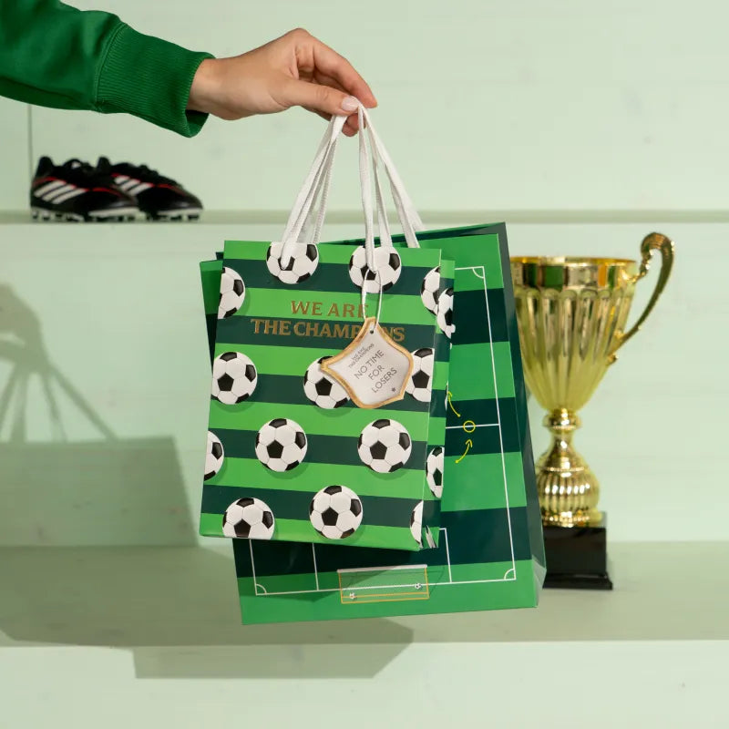 Medium Cardboard Gift Bags 26 x 10 x 32 cm Football