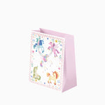 Saco pequeno para presente de papelão 26 x 10 x 32 cm Unicórnios Mágicos
