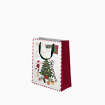 Bolsa Regalo Pequeña Cartón Navidad 18 x 10 x 24 cm Blanco ¡Llega Papá Noel!