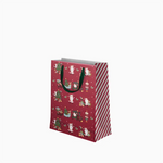 Bolsa Regalo Pequeña Cartón Navidad 18 x 10 x 24 cm Rojo ¡Llega Papá Noel!
