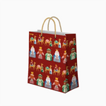 Bolsa Regalo Mediana Cartón Navidad 26 x 10 x 32 cm Rojo Petit Reyes Magos