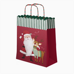 Bolsa Regalo Grande Cartón Navidad 30 x 10 x 42 cm Elfo ¡Llega Papá Noel! con Ciervo