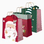 Bolsa Forma Regalo Grande Cartón Navidad 30 x 10 x 42 cm ¡Llega Papá Noel!