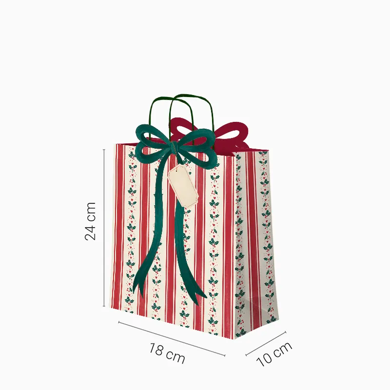 Bolsas Forma Regalo Navidad Pequeñas 18 x 10 x 24 cm Atelier del Regalo