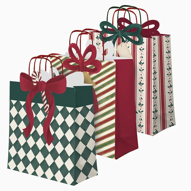 Medium Christmas Cardboard Gift Bags 26 x 10 x 32 cm Gift Atelier