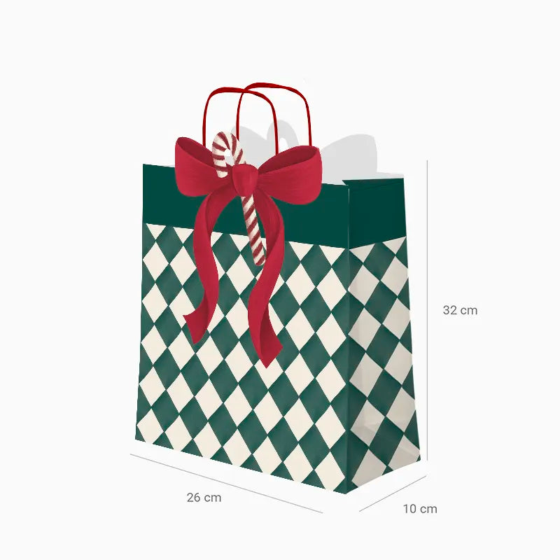 Medium Christmas Cardboard Gift Bags 26 x 10 x 32 cm Gift Atelier