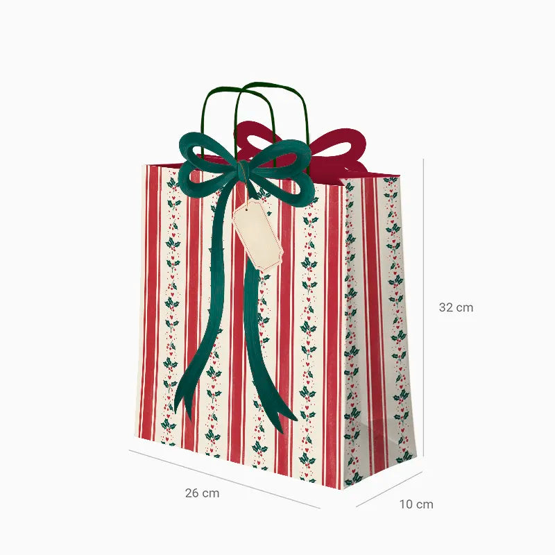 Medium Christmas Cardboard Gift Bags 26 x 10 x 32 cm Gift Atelier