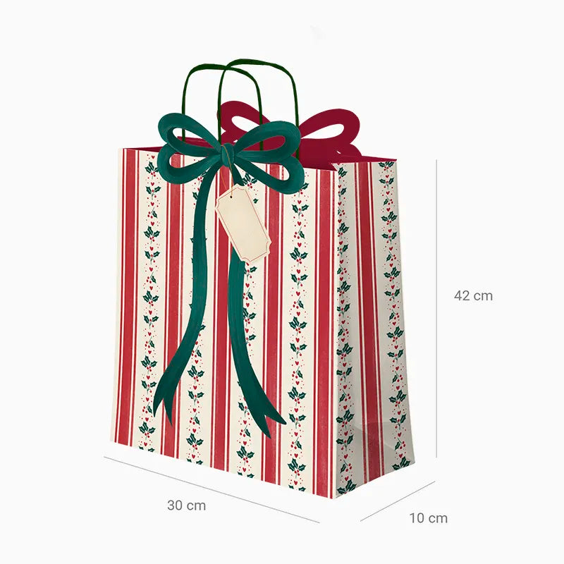 Bolsa Forma Regalo Grande Cartón Navidad 30 x 10 x 42 cm Atelier del Regalo