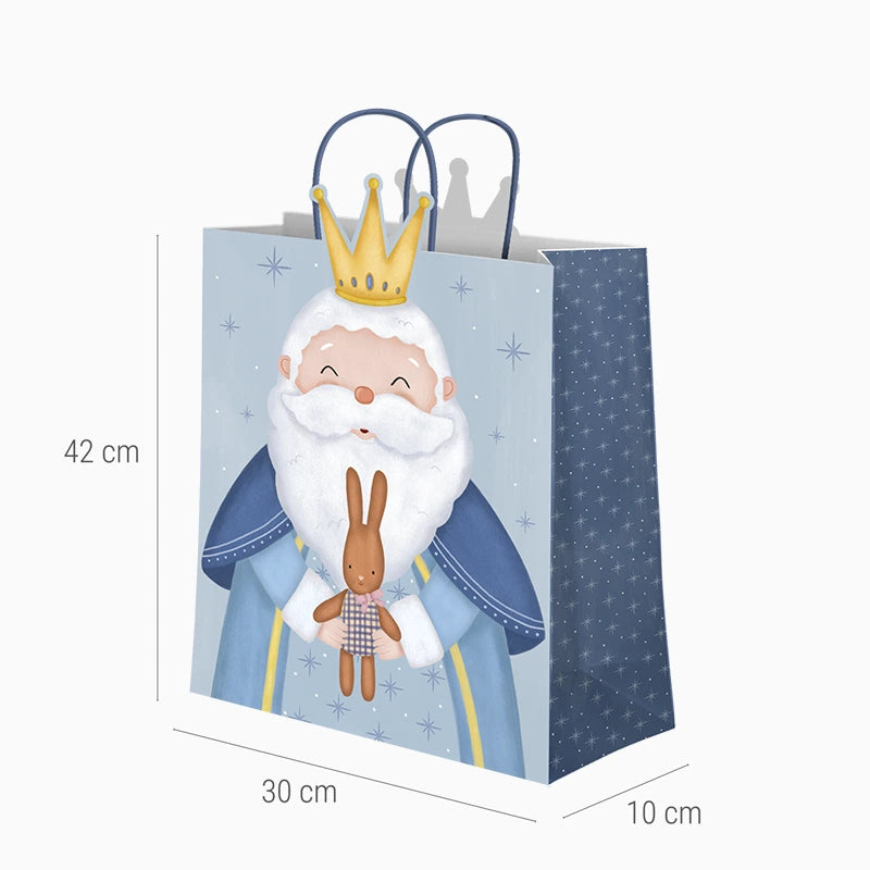 Bolsa Forma Regalo Navidad Grande 30 x 10 x 42 cm Petit Reyes Magos Melchor