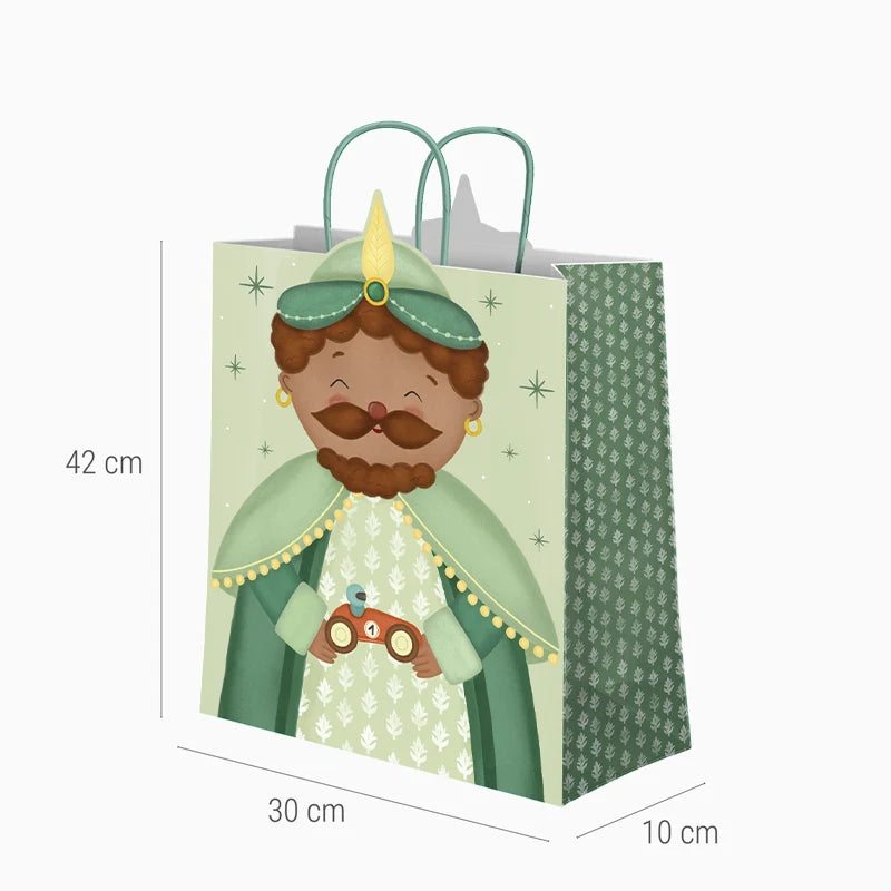 Bolsa Forma Regalo Navidad Grande 30 x 10 x 42 cm Petit Reyes Magos Baltasar