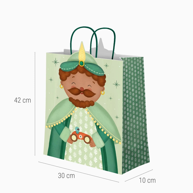 Bolsas Forma Regalo Navidad Grandes 30 x 10 x 42 cm Petit Reyes Magos