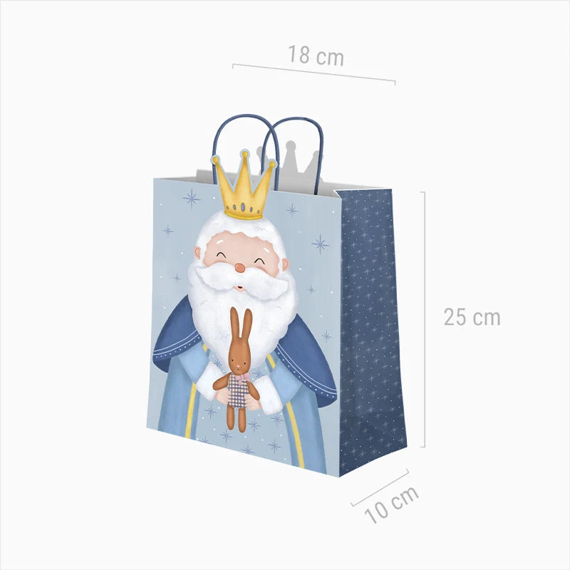 Bolsas Forma Regalo Navidad Pequeña 18 x 10 x 24 cm Petit Reyes Magos Melchor