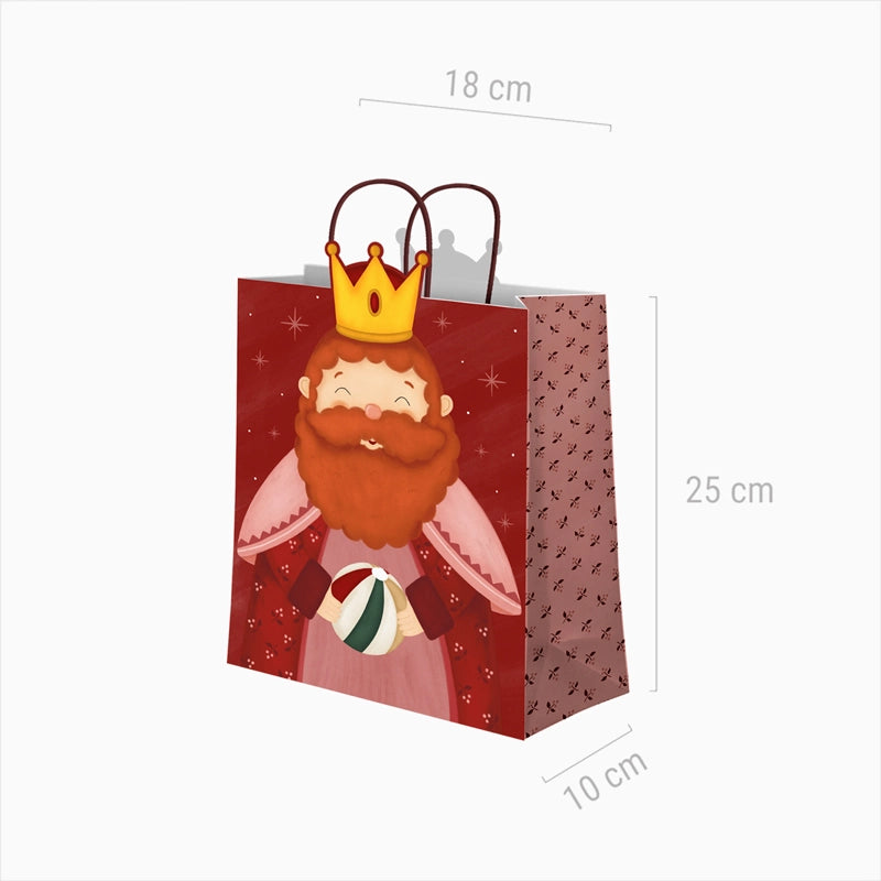 Bolsas Forma Regalo Navidad Pequeñas 18 x 10 x 24 cm Petit Reyes Magos