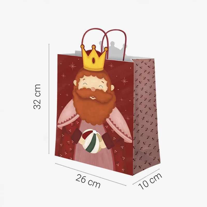 Bolsas Forma Regalo Navidad Mediana 26 x 10 x 32 cm Petit Reyes Magos Gaspar