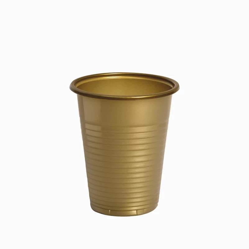 Vaso Plástico PP Irrompible 200 cc Oro