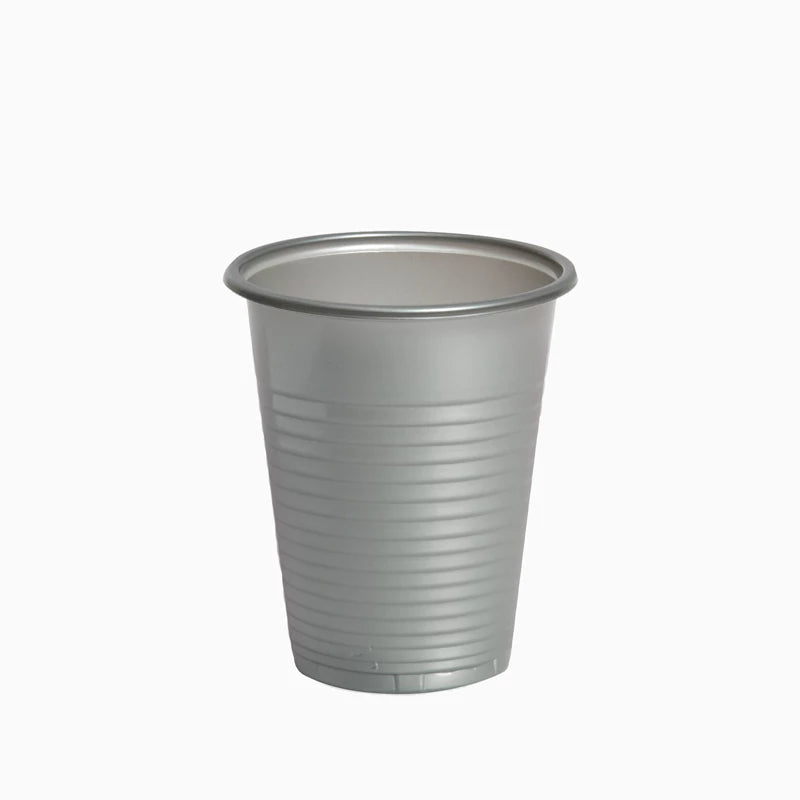 Vaso Plástico PP Irrompible 200 cc Plata