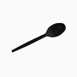Reusable plastic spoon 16.5 cm black