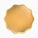 Bandeja Cartón Llano Redondo Ø 33 cm con forma Estrella Oro Metalizado