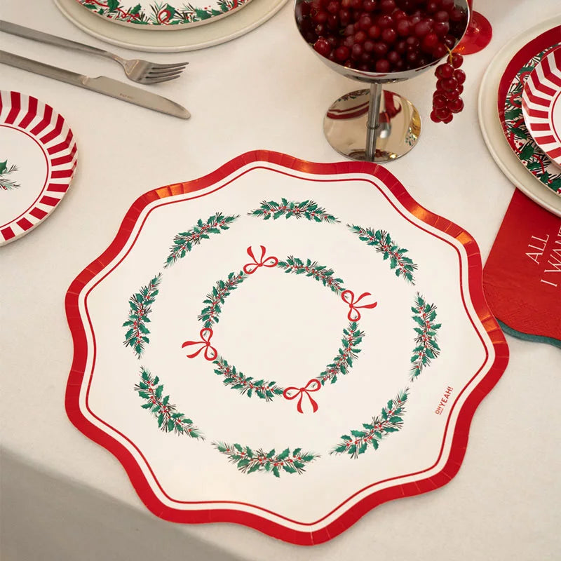 Bandeja Cartón Llano Redonda Ø 33 cm All I Want For Christmas