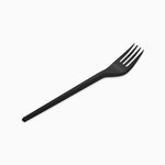 Reusable plastic fork 16.5 cm black