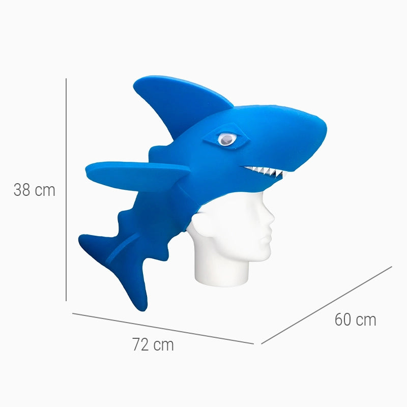 Chapéu de espuma gigante de tubarão