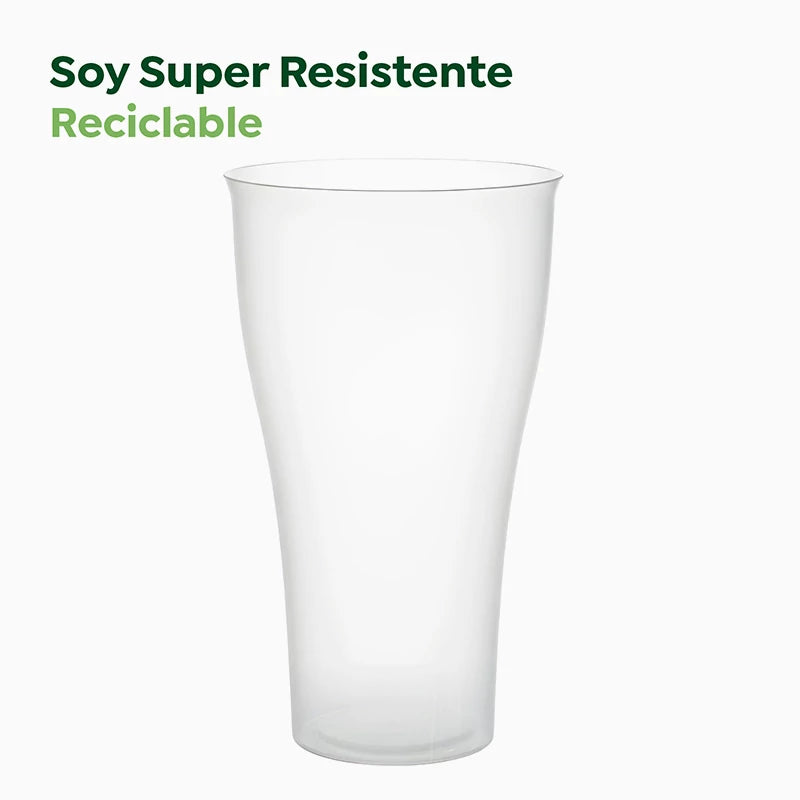 Vaso Pinta Plástico PP Reutilizable 450 cc Transparente