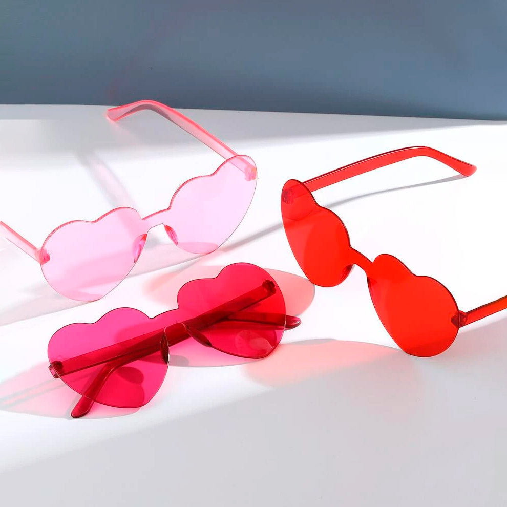 Pink Herzbrille