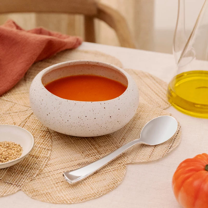 Cucchiaio di plastica riutilizzabile 17,20 cm argento metallico