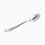 Reusable plastic spoon 17.20 cm metallic silver