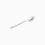 Reusable plastic teaspoon 13 cm metallic silver