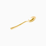 Reusable plastic teaspoon 13 cm metallic gold