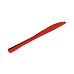 Coltello di plastica riutilizzabile 20 cm rosso metallico