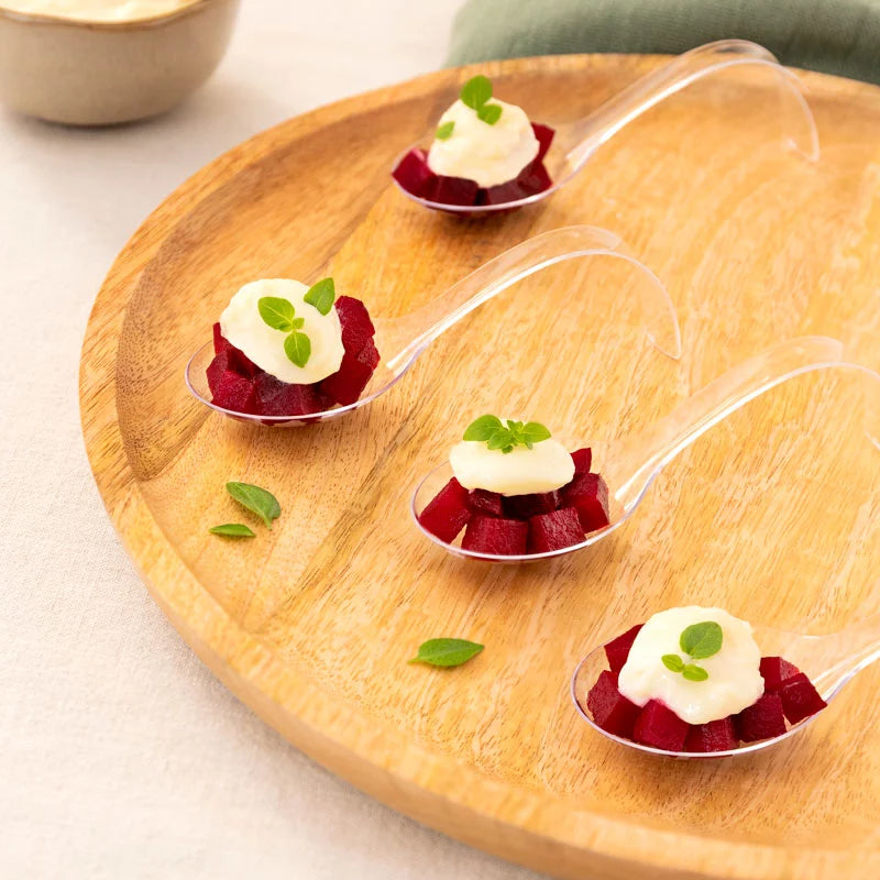 Colher de catering para dedos transparentes