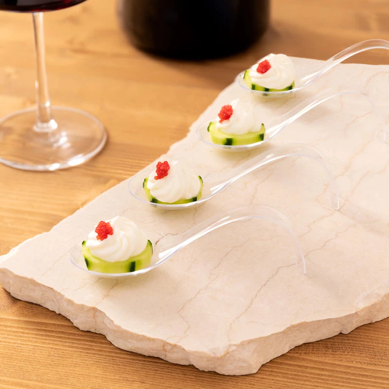 Colher de catering para dedos transparentes