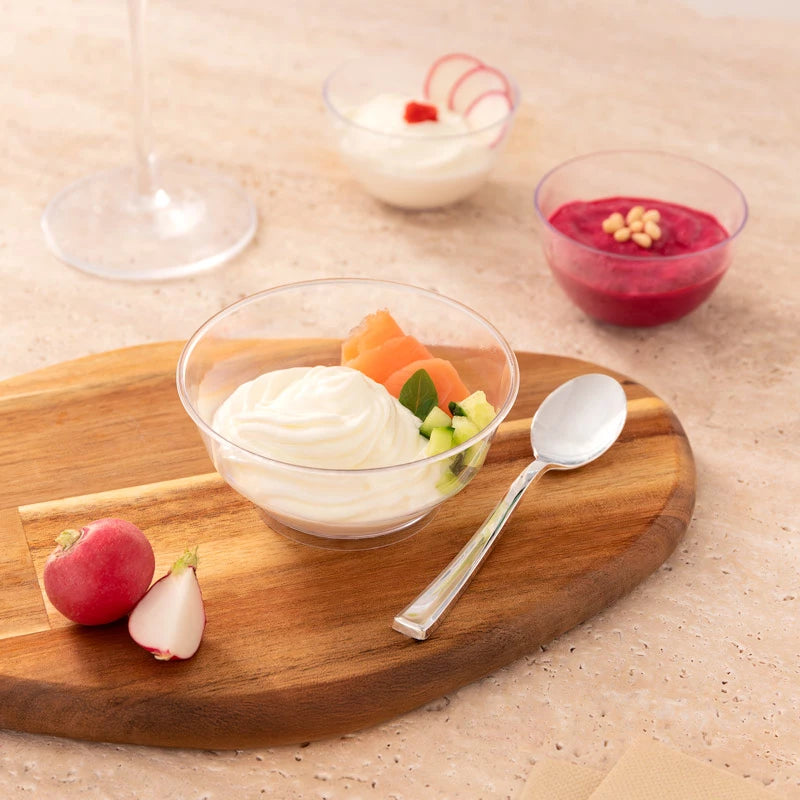 Ottimo finger food rotondo bol trasparente