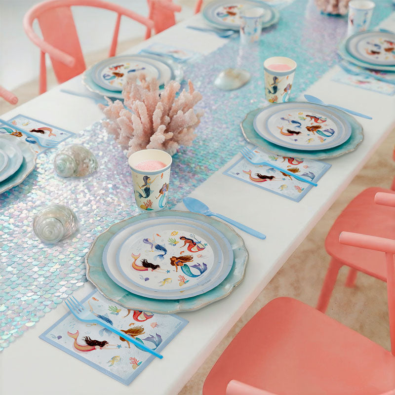 Cuillère à Dessert Réutilisable en Plastique 12,5 cm Bleu Pastel