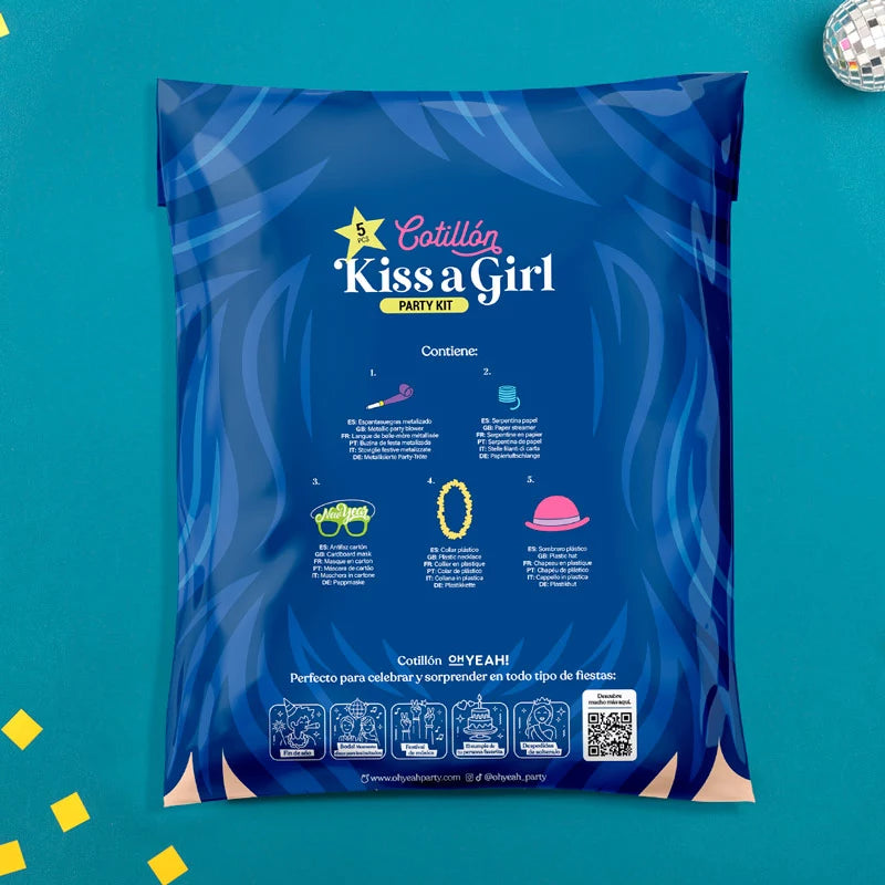 Bolsa de Cotillón Kiss a Girl Nochevieja 5 Piezas (30 uds)
