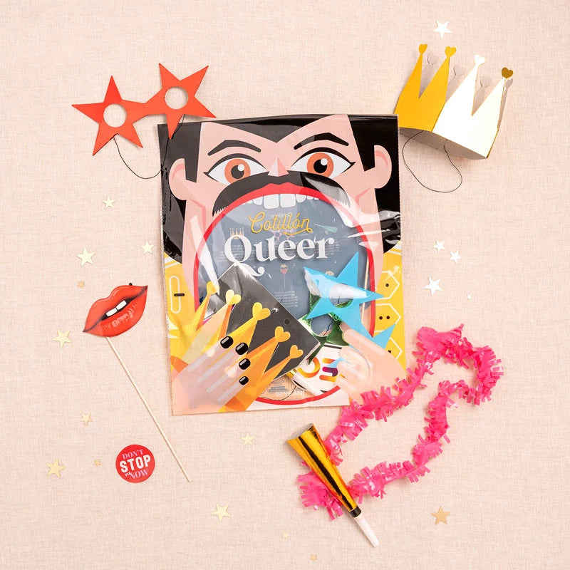 Sac à dragées Queer Party (couronne en carton) Réveillon du Nouvel An 6 pièces (48 unités)