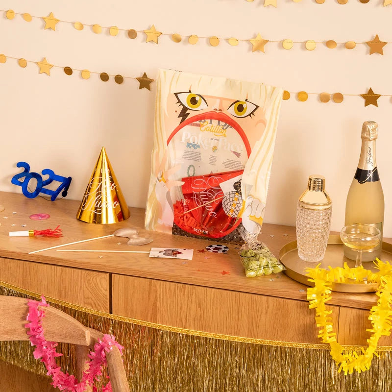 Partytüte 'Poker Face' Silvester 6 Stück (10 Einheiten)