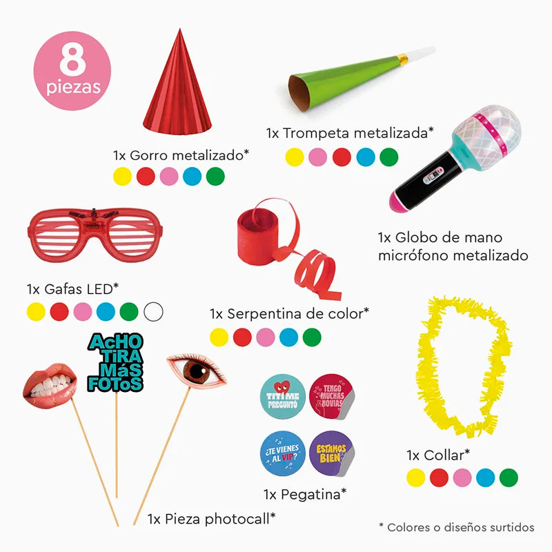 Bolsa de Cotillón Twerking Nochevieja 8 Piezas (48 uds)
