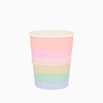 Vasos Cartón 256 cc Flecos Color Pastel