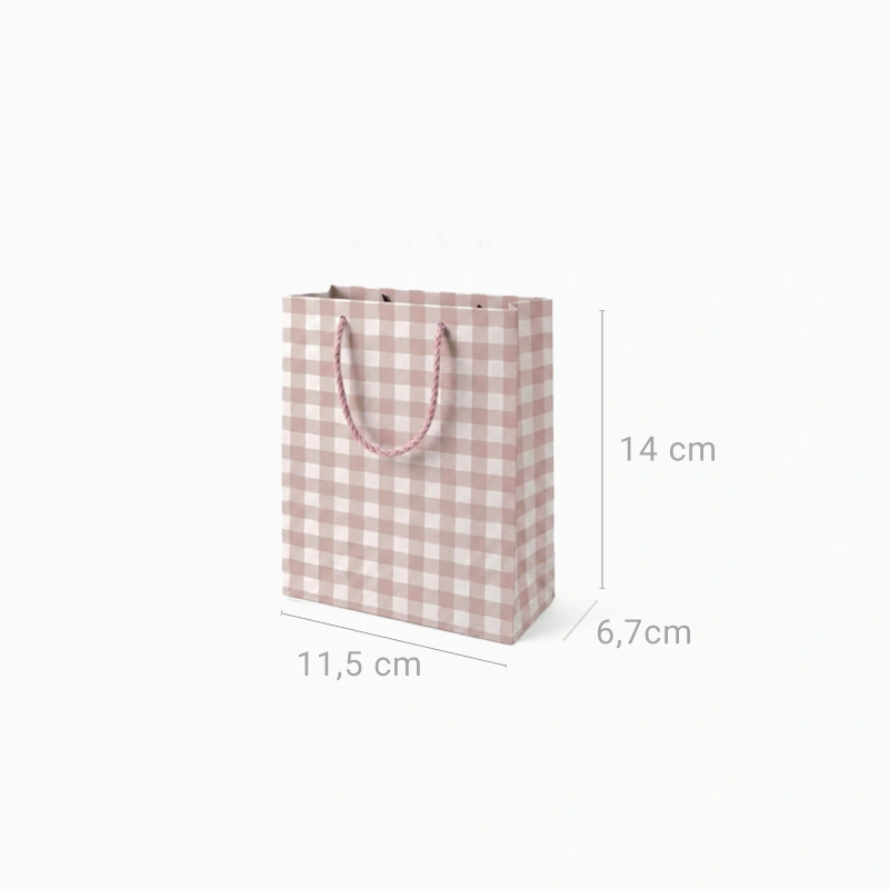 Bolsas Regalo Cartón Minis 11.5 x 6.7 x 14 cm Vichy