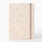 Libreta con Goma 10.5 x 1.5 x 14.5 cm Crema con Flores