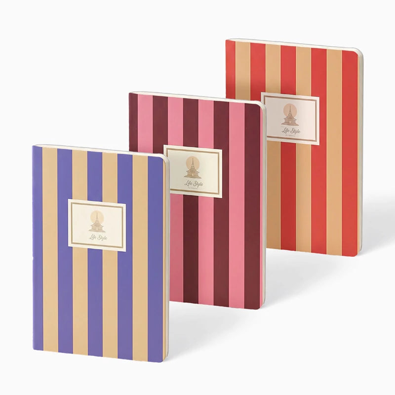 Libretas Tapa Blanda 10.5 x 1.7 x 14.7 cm Rayas