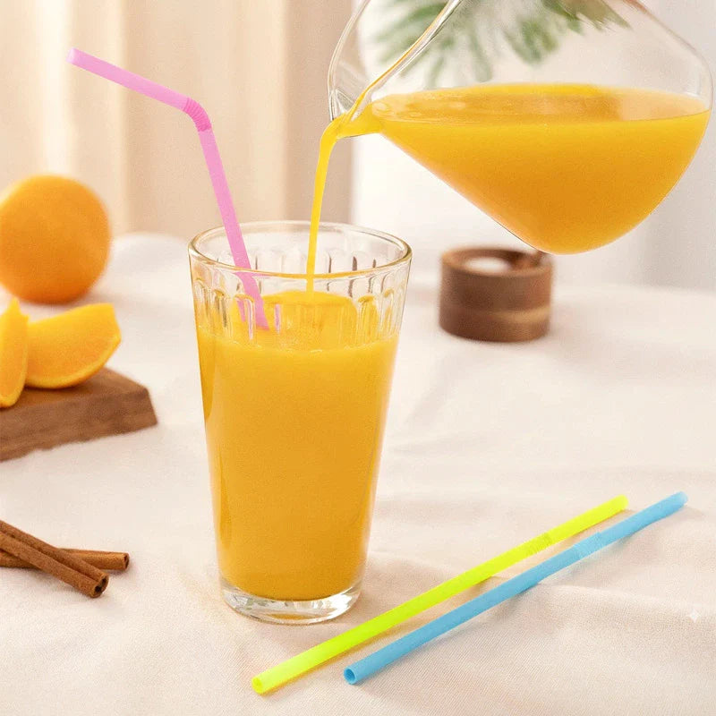 Paille Réutilisable en Plastique PP 20 cm Multicolore (20 unités)