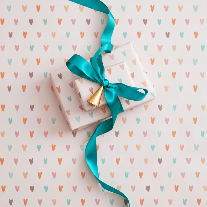 Inspiracion con Papel de Regalo 70 cm x 2 m con Corazones