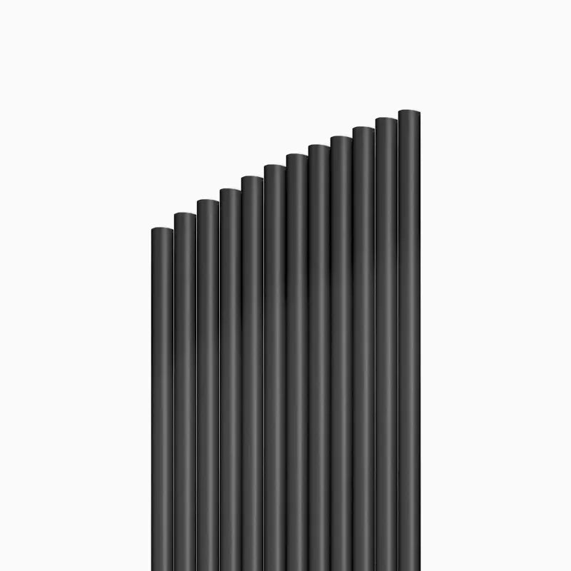 Pajita Plástico PP Reutilizable 20 cm Negro