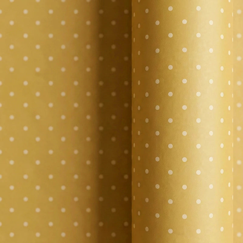 Papel de Regalo 70 cm x 2 m Beige con Lunares